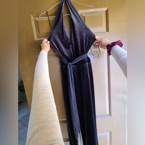 Banana republic velvet black jumpsuit size 0 petite